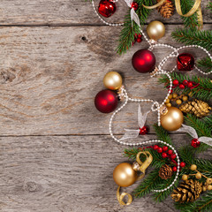 Christmas and New Year Theme Background. Selective focus.