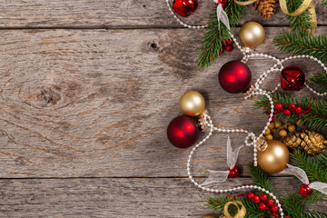 Christmas and New Year Theme Background. Selective focus.