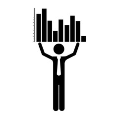 bar graph chart icon image vector illustration design 