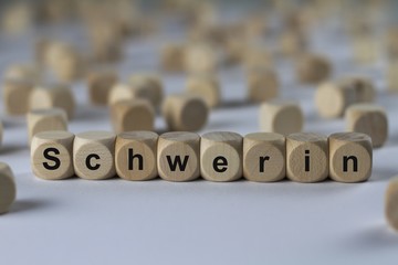 Schwerin - Holzwürfel mit Buchstaben