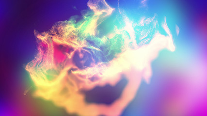 Fototapeta na wymiar Abstract varicolored dust, 3d illustration