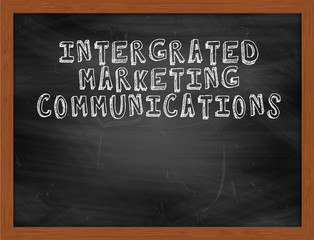 INTERGRATED MARKETING COMMUNICATIONS handwritten text on black c