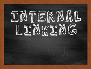 INTERNAL LINKING handwritten text on black chalkboard