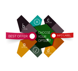 Abstract infographic geometric templates