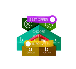 Abstract infographic geometric templates