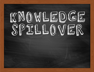 KNOWLEDGE SPILLOVER handwritten text on black chalkboard