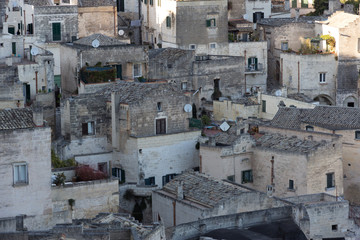 Fototapeta na wymiar Matera , i Sassi panorama delle vecchie case