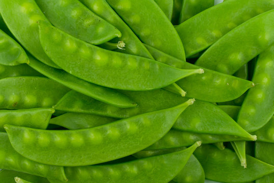 green snow pea pods background