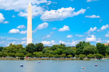 The Washington Monument seen across the Tidal Basin in Washingto