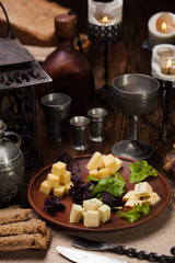 Сheese plate, parmesan, Dor Blue, Camembert
