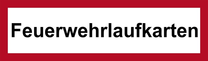 Feuerwehrlaufkarten Zeichen