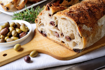 Taggiasca olives bread