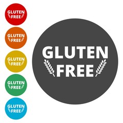 Gluten free icons set 
