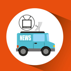 tv news car antenna design vector illustration eps 10