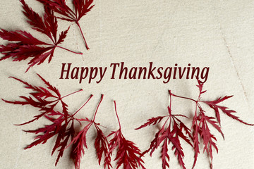 Thanksgiving -  maple leaves on stone background  1