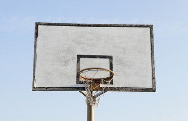 basketball hoop in the street