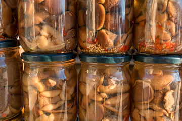 Pickled spicy mushrooms