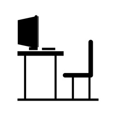 office desk icon image vector illustration design  design