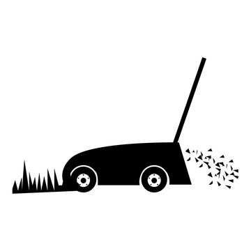 lawn mower icon image vector illustration design  design