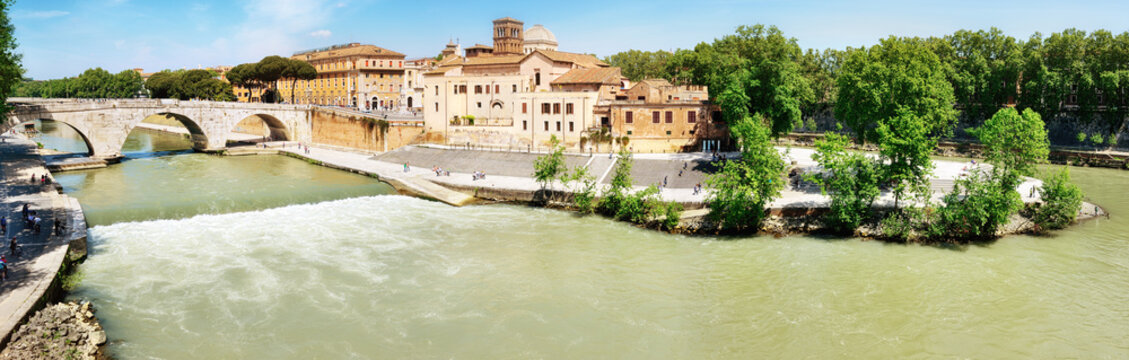 Fiume Tevere, Isola Tiberina, Roma
