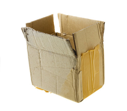 cardboard box, isolated