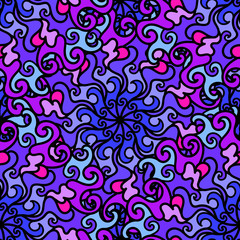 Color kaleidoscopic. Ornament pattern. Vector illustration.