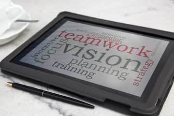 Teamwork vision word cloud