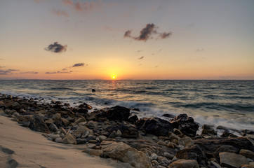 At sunset, from Sicily, Italy, Thyrrenian Sea