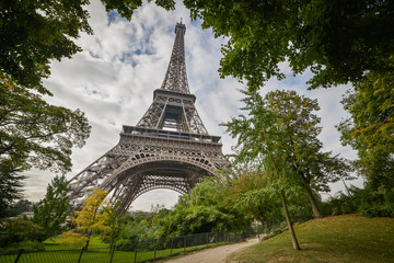 Tower Eiffel, Paris, seen from the park