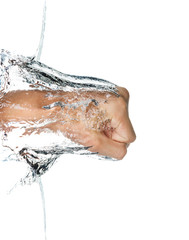 Fototapeta premium fist through water