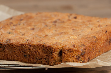 Homebaked Cookie Bars With Chocolate Chips, Cranberry, Coconut,