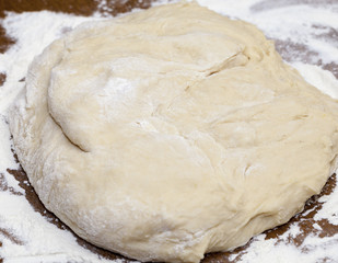 dough for the pie, close-up