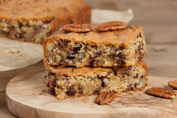 Homebaked Cookie Bars With Chocolate Chips, Cranberry, Coconut,