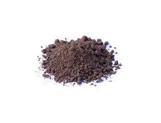 Pile heap of soil humus isolated on white background
