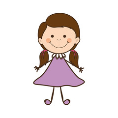girl child icon image vector illustration  design