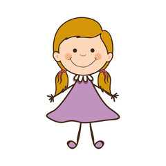 girl child icon image vector illustration  design
