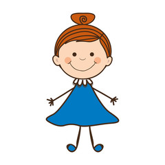 girl child icon image vector illustration  design