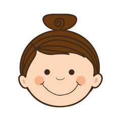 girl child icon image vector illustration  design