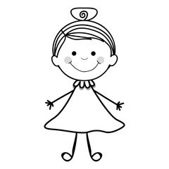 girl child icon image vector illustration  design