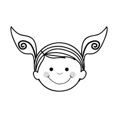 girl happy child icon image vector illustration design 