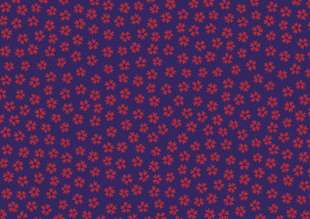 和の背景模様　さくら　赤丹