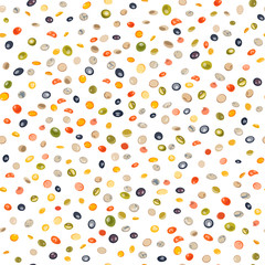 Seamless pattern types of lentil