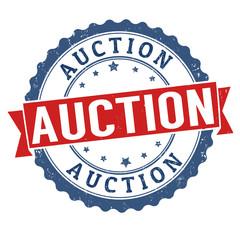 Obraz premium Auction sign or stamp