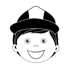 child dressed as engineer icon image vector illustration design 