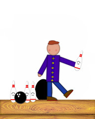 Alphabet Children Bowling Lane Period