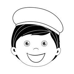 child dressed as painter icon image vector illustration design 