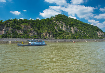 Fototapeta na wymiar View on the Buda side of Budapest with the river Danube in Hungary, Budapest