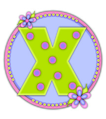 Fototapeta premium Alphabet Big Dotted X