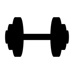 single dumbell icon image vector illustration design 