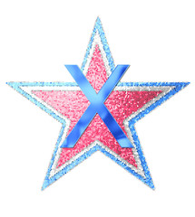 Alphabet Red White and Blue X